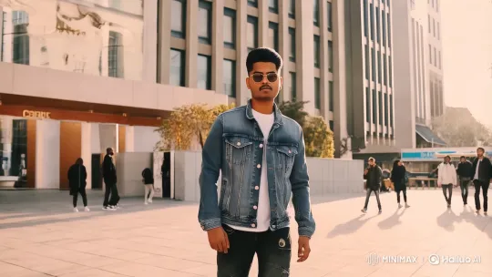 Stylish Man Showcased in Cinematic 360° Urban Scene – AI Generated Video | Hailuo AI