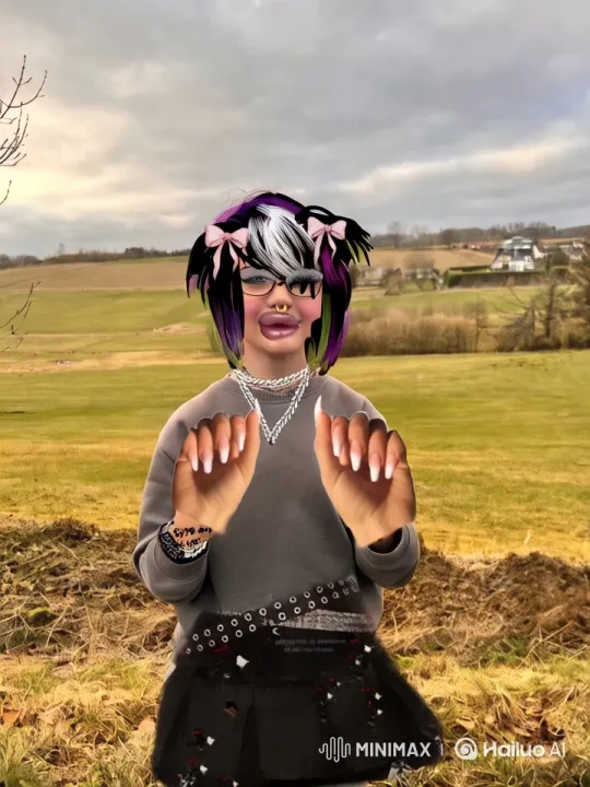 Person in Vibrant Outfit Showcases Fashion in a Field – AI Generated Video | Hailuo AI