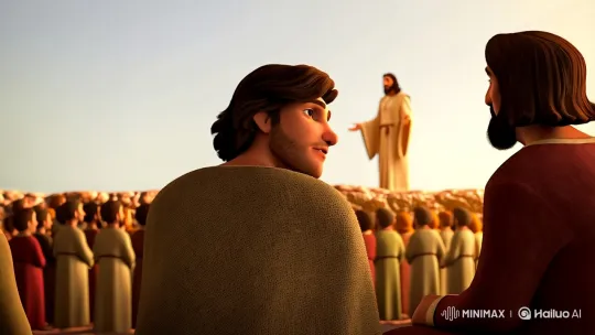 Sermon on the Mount: Contemplative Gathering – AI Generated Video | Hailuo AI
