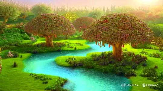 Celestial Garden: A Tranquil Haven of Divine Serenity – AI Generated Video | Hailuo AI