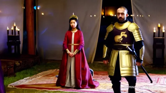 Romantic Embrace in the Tent of Shadows – AI Generated Video | Hailuo AI