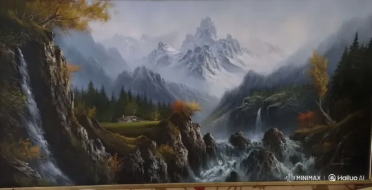 Majestic Mountain Range: A Serene Autumn Cabin Escape – AI Generated Video | Hailuo AI