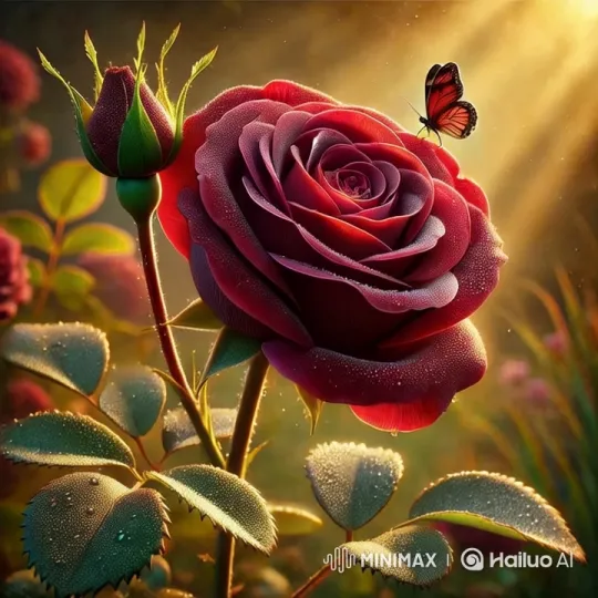 Rose Transforms into Book with Magical Butterflies – AI Generated Video | Hailuo AI