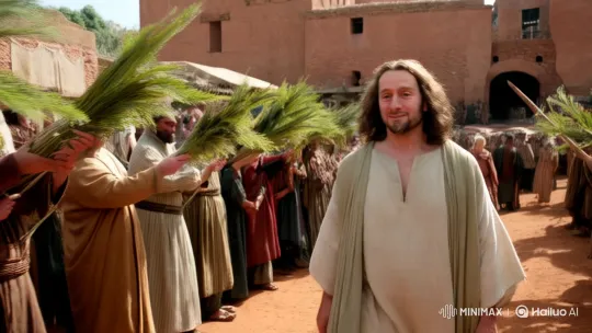 Prophet's Entry into Ancient Town Amidst Worship – AI Generated Video | Hailuo AI