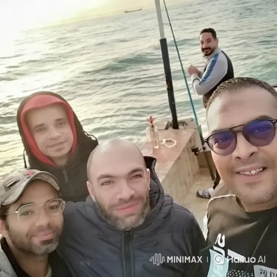 Five Men's Joyful Fishing Adventure at Sea – AI Generated Video | Hailuo AI