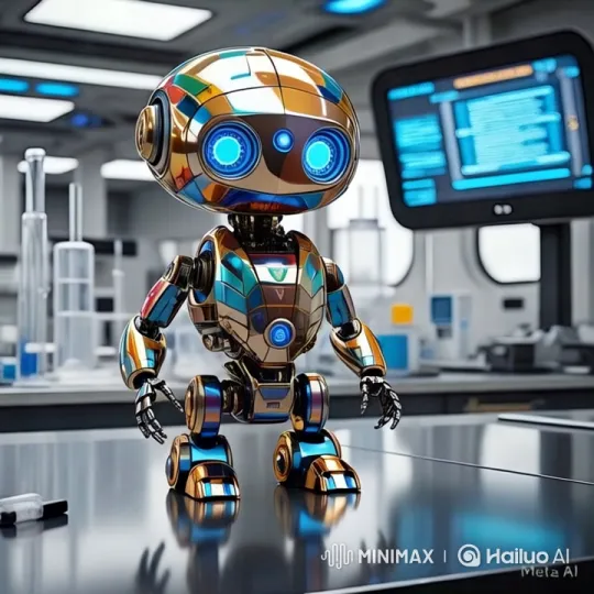 Futuristic Robot Assistant Showcased in High-Tech Lab – AI Generated Video | Hailuo AI