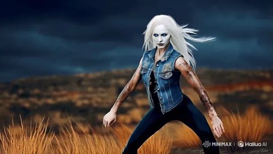 Blonde Warrior in Intense Battle: Graceful Combat Captured – AI Generated Video | Hailuo AI