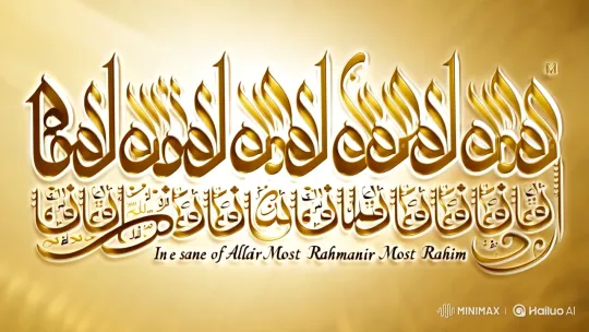 Aesthetic Display of 'Bismillahir Rahmanir Rahim' in Calligraphy – AI Generated Video | Hailuo AI