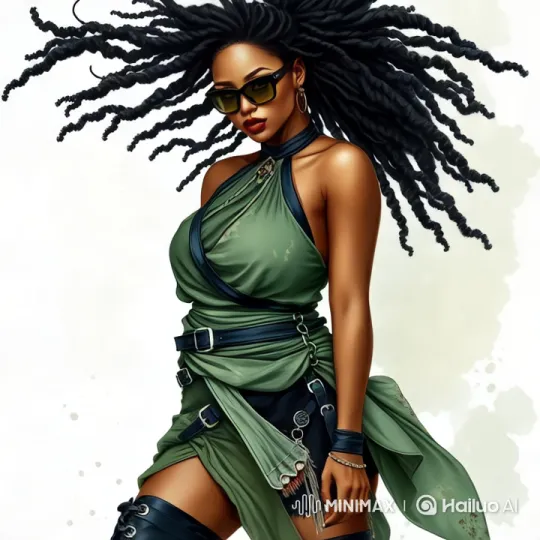 Dynamic Run: Stylish Woman in Minimalist Setting – AI Generated Video | Hailuo AI
