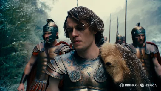 Dynamic POV: Alexander the Great Confronts Danger in Mountain Gorge – AI Generated Video | Hailuo AI