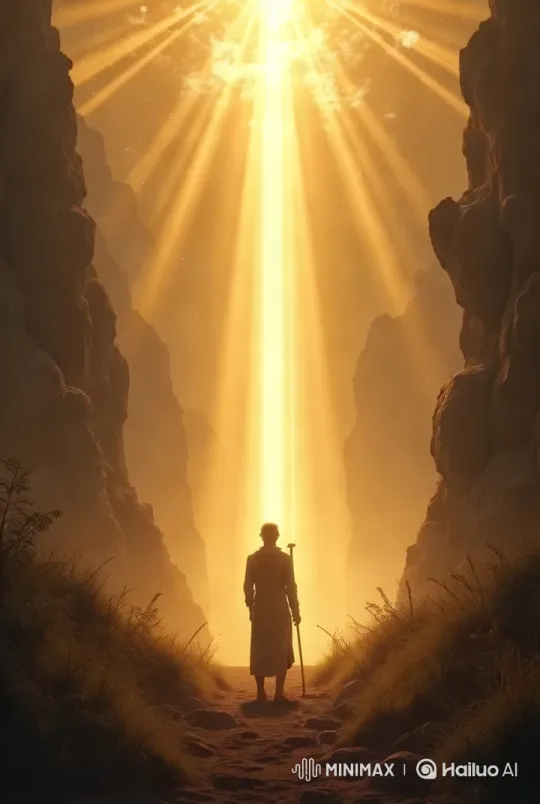 Joshua in Divine Light Amidst Wilderness – AI Generated Video | Hailuo AI