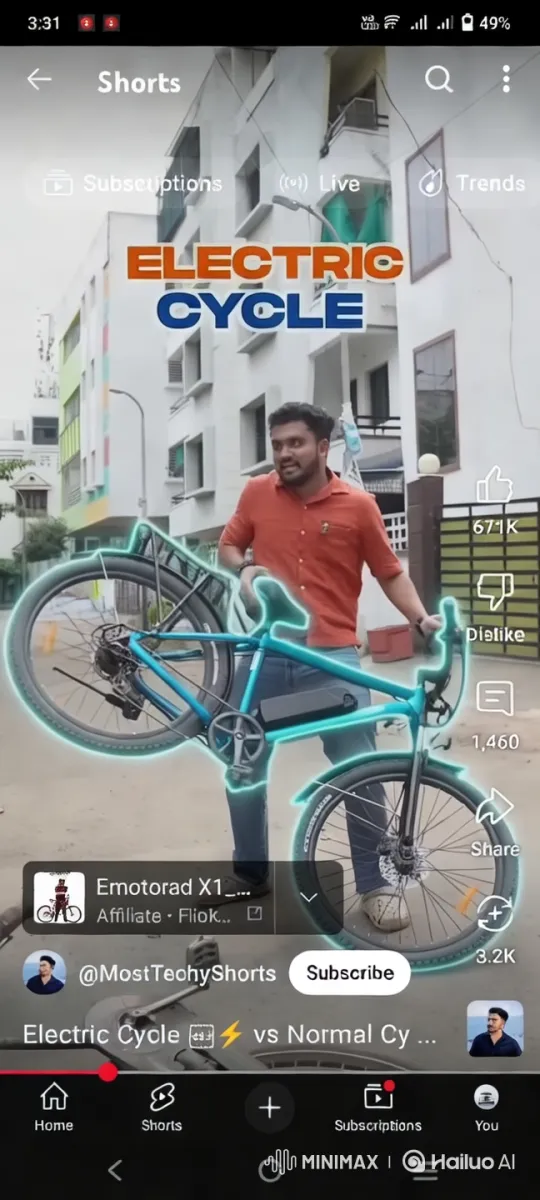 Urban Man Lifts and Throws Electric Cycle – AI Generated Video | Hailuo AI