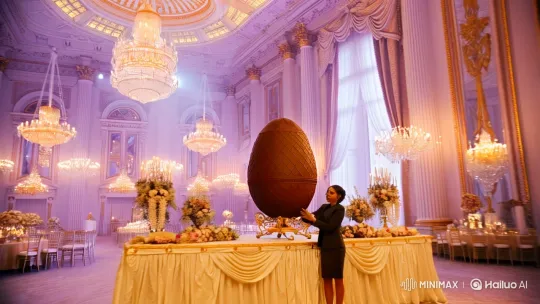 Woman Uncovers Hidden Boy Inside Giant Chocolate Egg – AI Generated Video | Hailuo AI