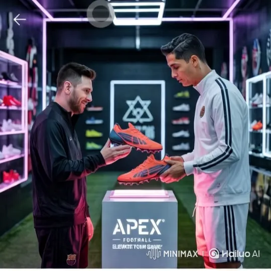 Messi and Ronaldo Showcase Futuristic Football Boots – AI Generated Video | Hailuo AI