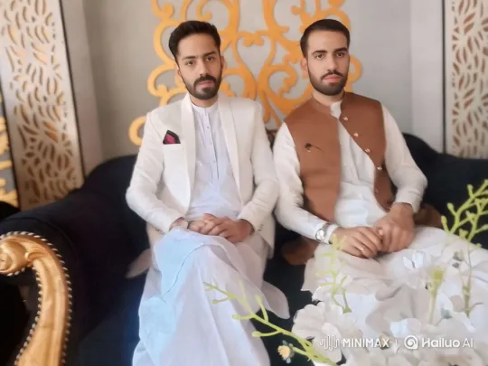 Traditional Attired Men Fight in Elegant Setting – AI Generated Video | Hailuo AI