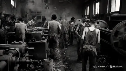 Industrial Ruin: Dubstep Dance in a Derelict Lathe Shop – AI Generated Video | Hailuo AI