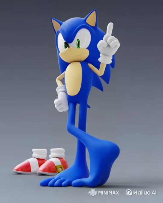 Live2D Animation of a Playful Blue Hedgehog – AI Generated Video | Hailuo AI