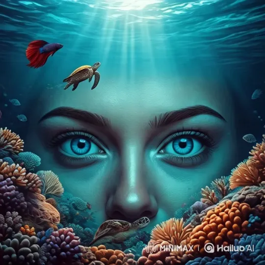 Vibrant Underwater Life Amidst Coral Reefs – AI Generated Video | Hailuo AI
