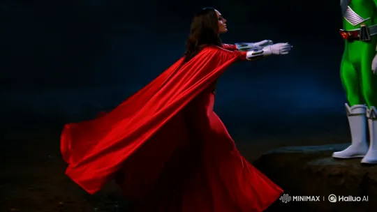 Megan Fox Enchants Green Ranger in Dramatic Scene – AI Generated Video | Hailuo AI