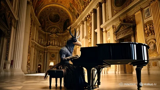 Surreal Piano Player in the Vatican's Opulence – AI Generated Video | Hailuo AI