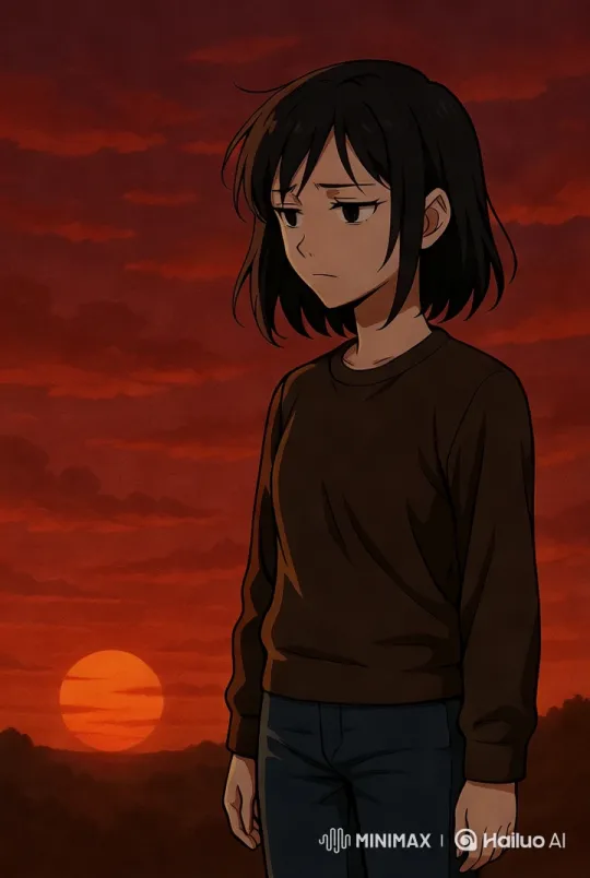 Girl in Sunset Contemplates with Music – AI Generated Video | Hailuo AI