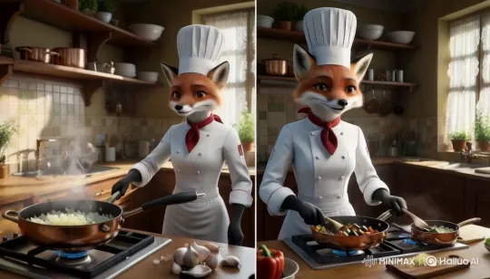 Amélie the Fox Chef Cooks French Ratatouille – AI Generated Video | Hailuo AI