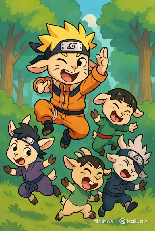Baby Goats Dance Naruto Style to Brazilian Funk – AI Generated Video | Hailuo AI