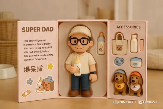Super Dad Deluxe Figure Set Comes to Life – AI Generated Video | Hailuo AI