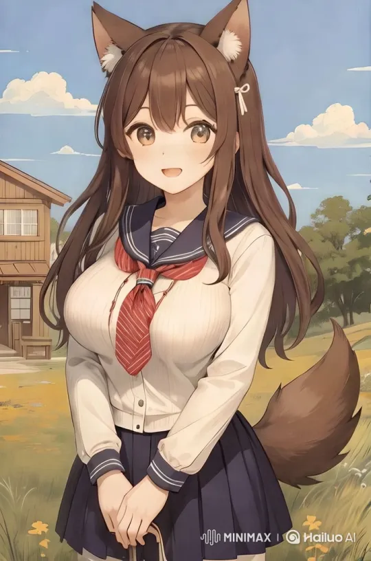 Fox Girl Character in Serene Rural Setting – AI Generated Video | Hailuo AI