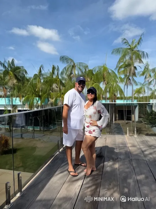 Couple in Tropical Paradise with Serene Aesthetic – AI Generated Video | Hailuo AI