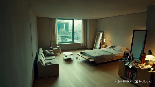 Mima's Minimalist Apartment Reflects Psychological Distress – AI Generated Video | Hailuo AI