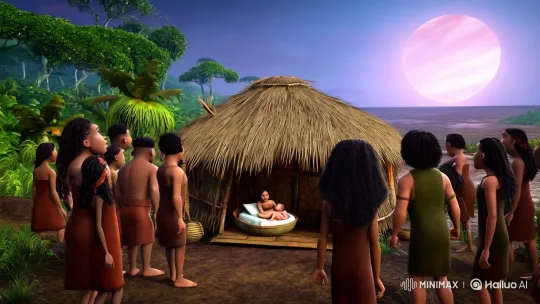 Childbirth in Jungle During Solar Eclipse – AI Generated Video | Hailuo AI