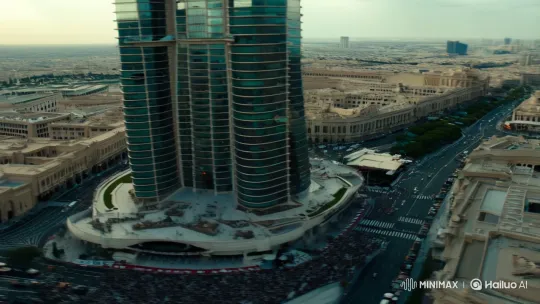 Dramatic Drone Footage of Burj Khalifa Collapse Amid Chaos – AI Generated Video | Hailuo AI