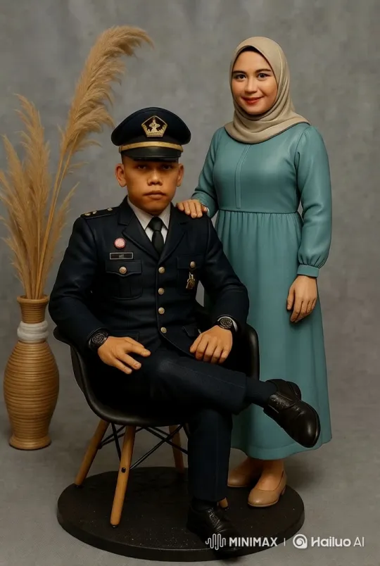 Formal Military Couple in Elegant Stroll – AI Generated Video | Hailuo AI