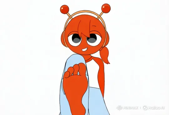 Animated Character's Playful Toes – AI Generated Video | Hailuo AI