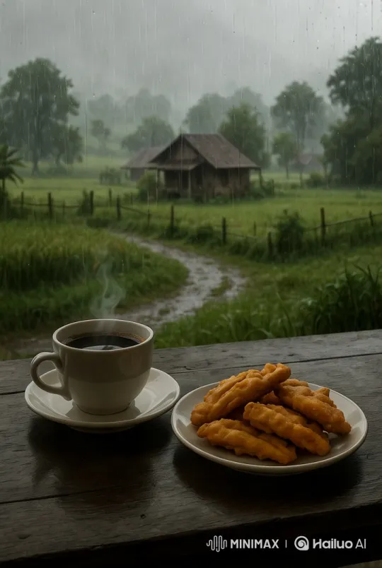Rustic Serenity: Coffee and Pastries in Nature's Embrace – AI Generated Video | Hailuo AI