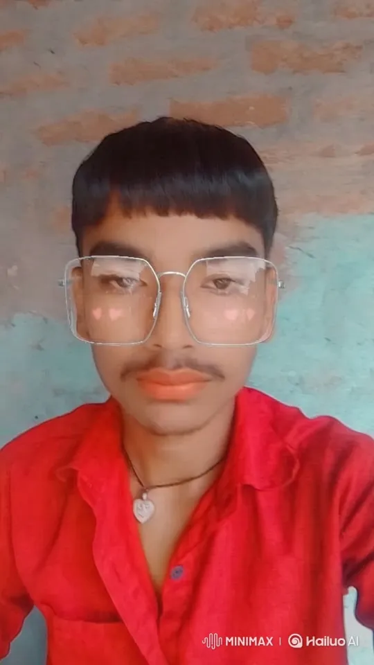 Vivid Close-up of Person in Red Shirt on Rustic Wall – AI Generated Video | Hailuo AI