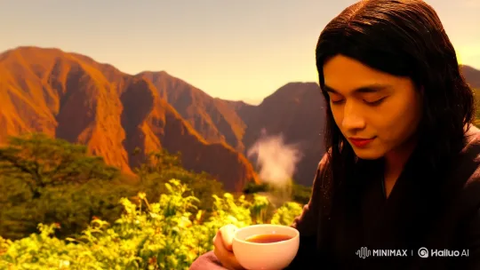 Peaceful Tea Moment Turned Dramatic Helicopter Fall – AI Generated Video | Hailuo AI