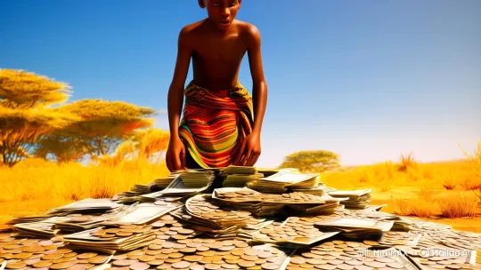 Boy Finds Wealth Amidst African Wilderness – AI Generated Video | Hailuo AI