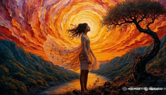 Graceful Woman by Twisted Tree at Sunset – AI Generated Video | Hailuo AI