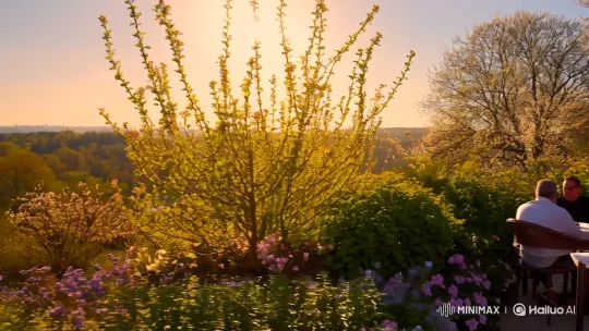 Spring Serenity: Café, Nature, and Contemplation – AI Generated Video | Hailuo AI