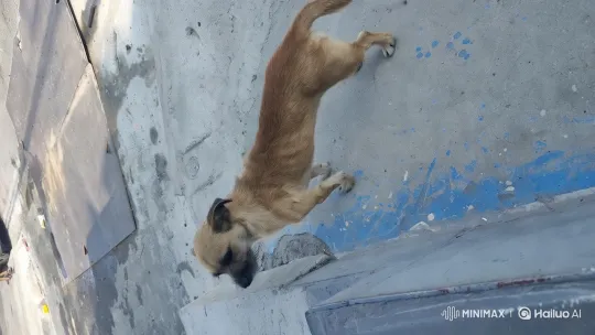 Urban Setting: Slow Walk of a Small Dog – AI Generated Video | Hailuo AI