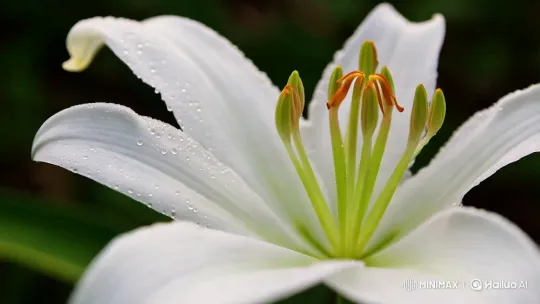White Lily Blooms: Time-Lapse of Natural Elegance – AI Generated Video | Hailuo AI
