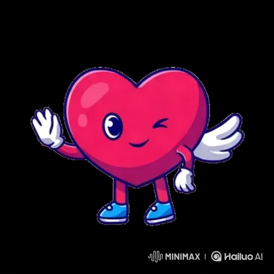 Animated Heart Character Showcases Playful Charm – AI Generated Video | Hailuo AI