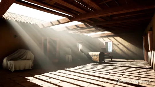 Mystical Atmosphere of a Dusty Colonial Attic – AI Generated Video | Hailuo AI