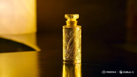 Mystical Glass Bottle: Perfume of Ancient Knowledge – AI Generated Video | Hailuo AI