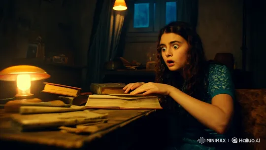 Young Woman Discovers Old Letter in Books, Embarks on Journey – AI Generated Video | Hailuo AI