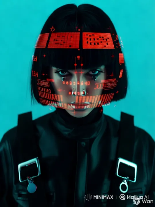 Cyberpunk Aesthetic: Tech-Enhanced Young Woman – AI Generated Video | Hailuo AI