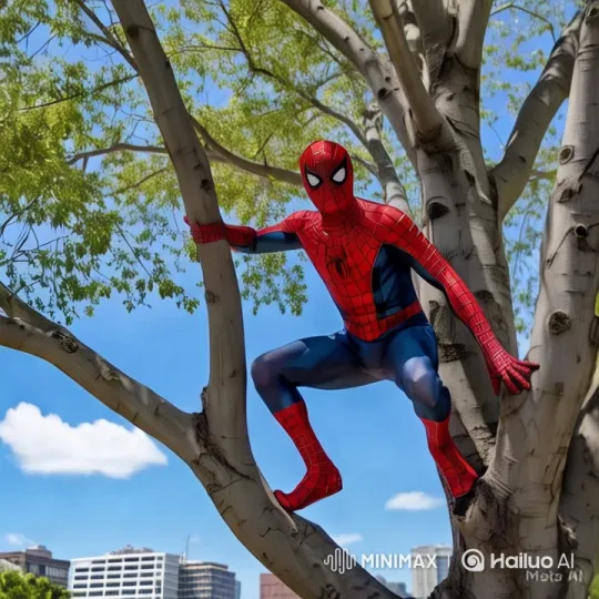 Spider-Man in Urban Jungle: Dynamic Close-Ups and Wide Shots – AI Generated Video | Hailuo AI