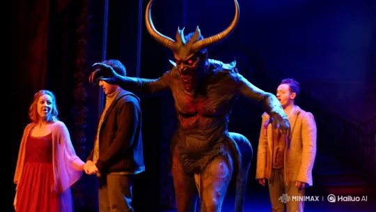 Emma Watson Unveiled as Demon in Theatrical Transformation Scene – AI Generated Video | Hailuo AI
